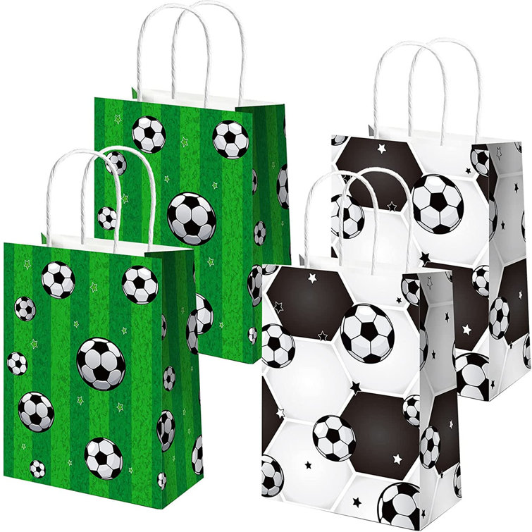 JUMBO 16 Pieces Soccer Goodie Bags Gift Bags Soccer Candy Bags Treat